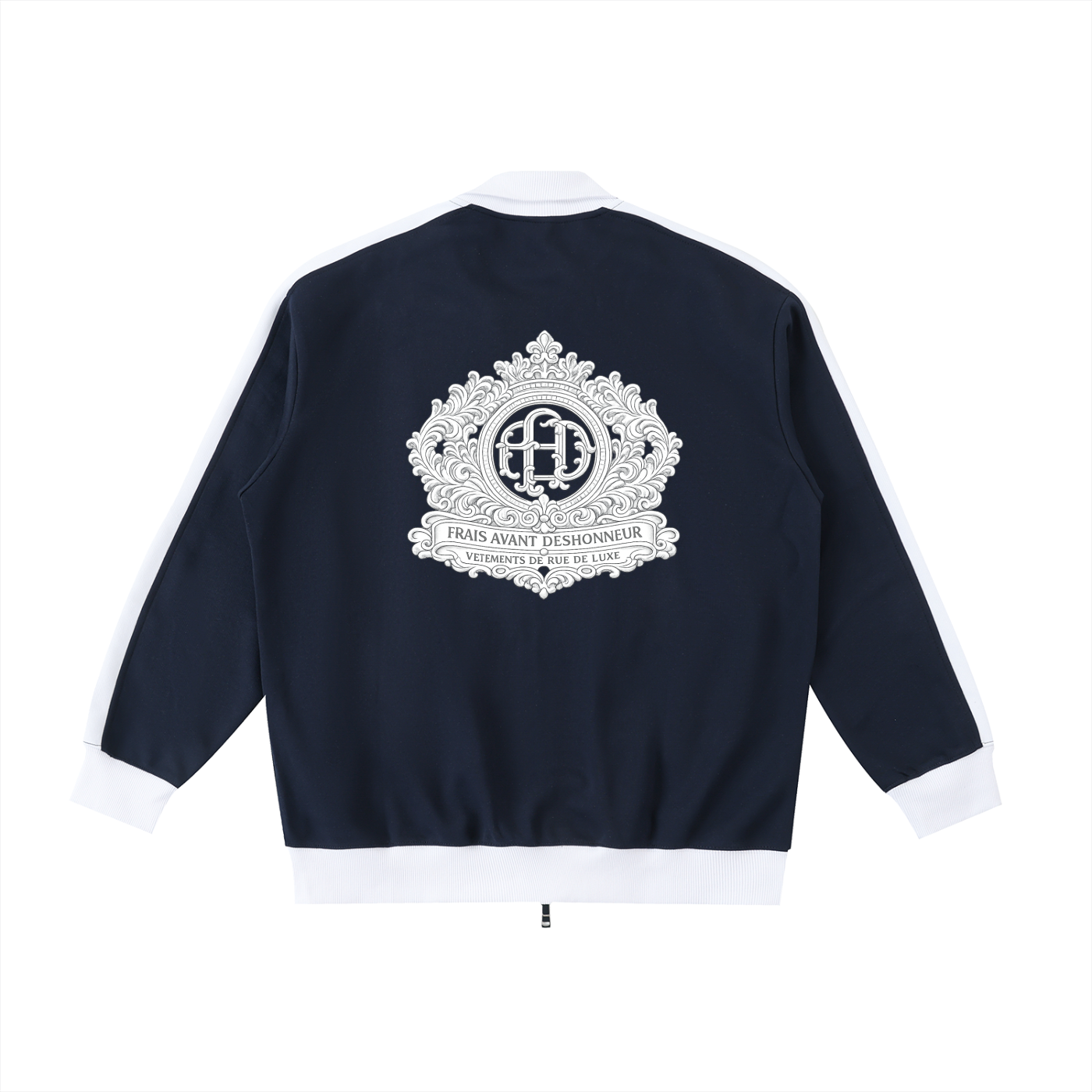 Contrast Trim Stand Collar Jacket