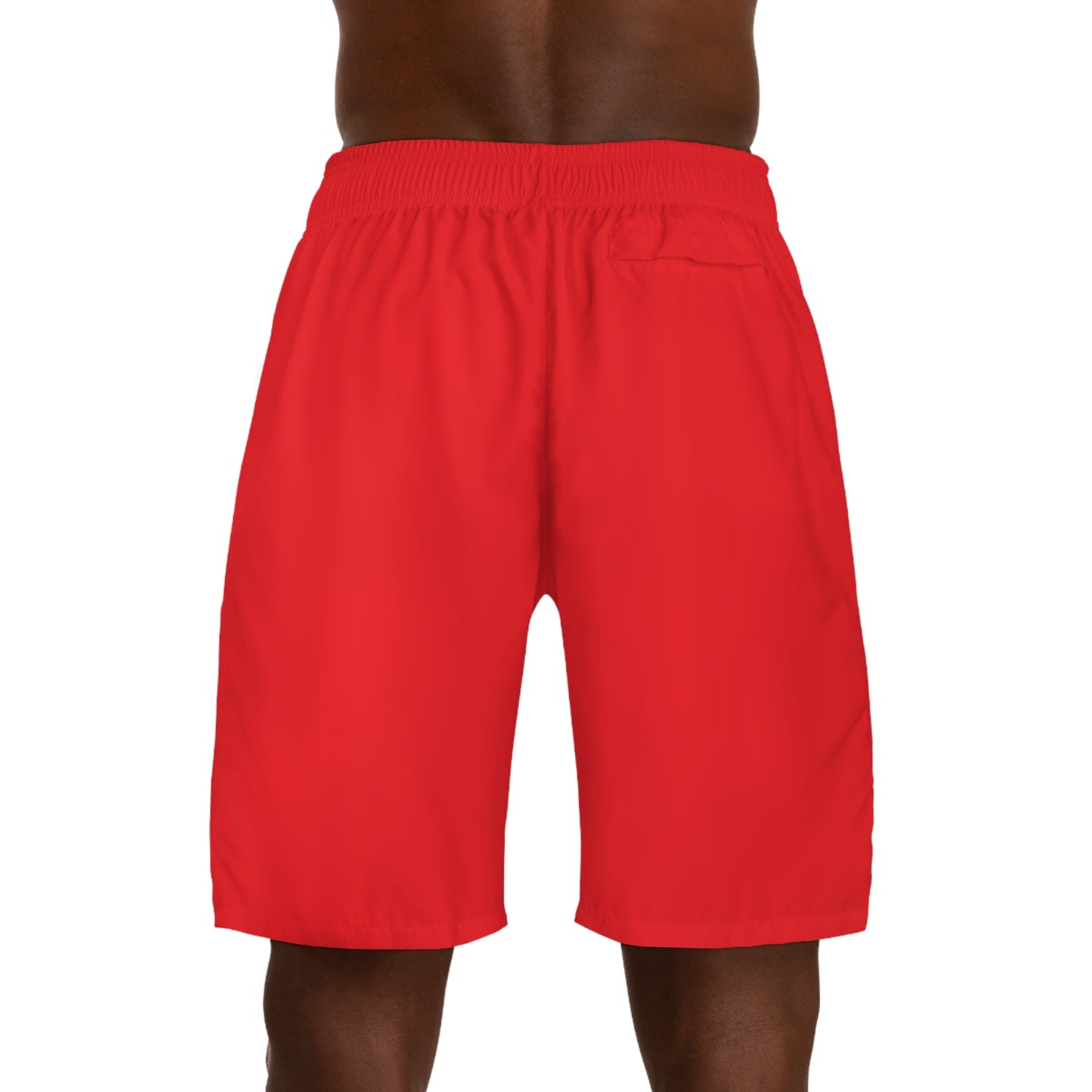 Red FAD men’s jogger shorts