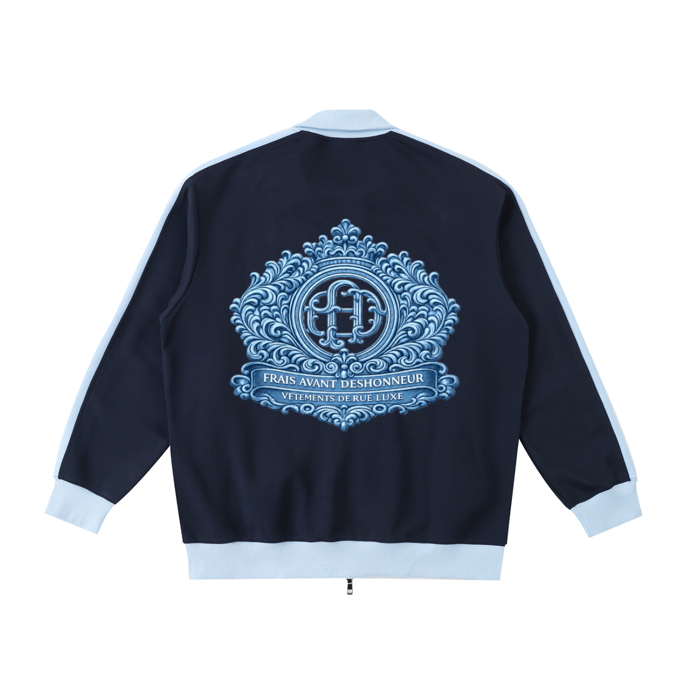 Contrast Trim Stand Collar Jacket