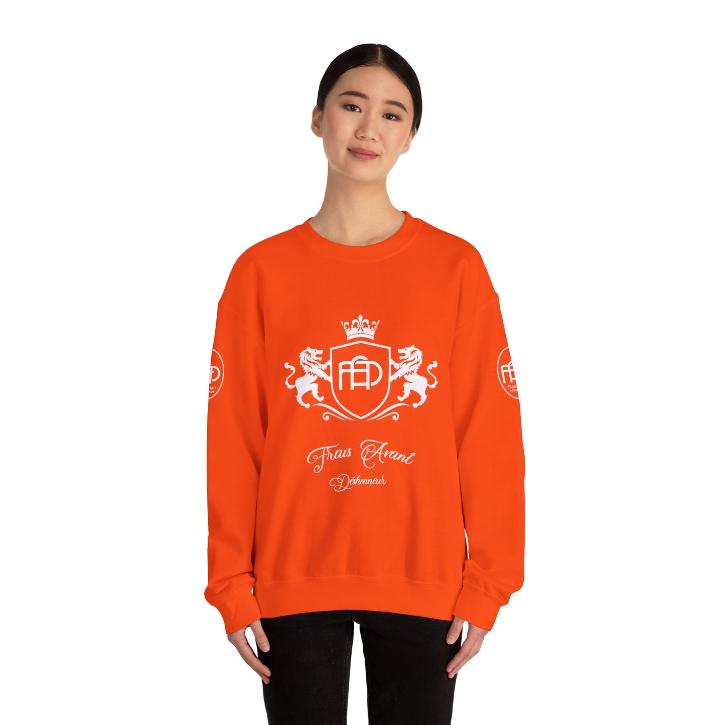 Orange FAD “Royalty” crewneck sweatshirt