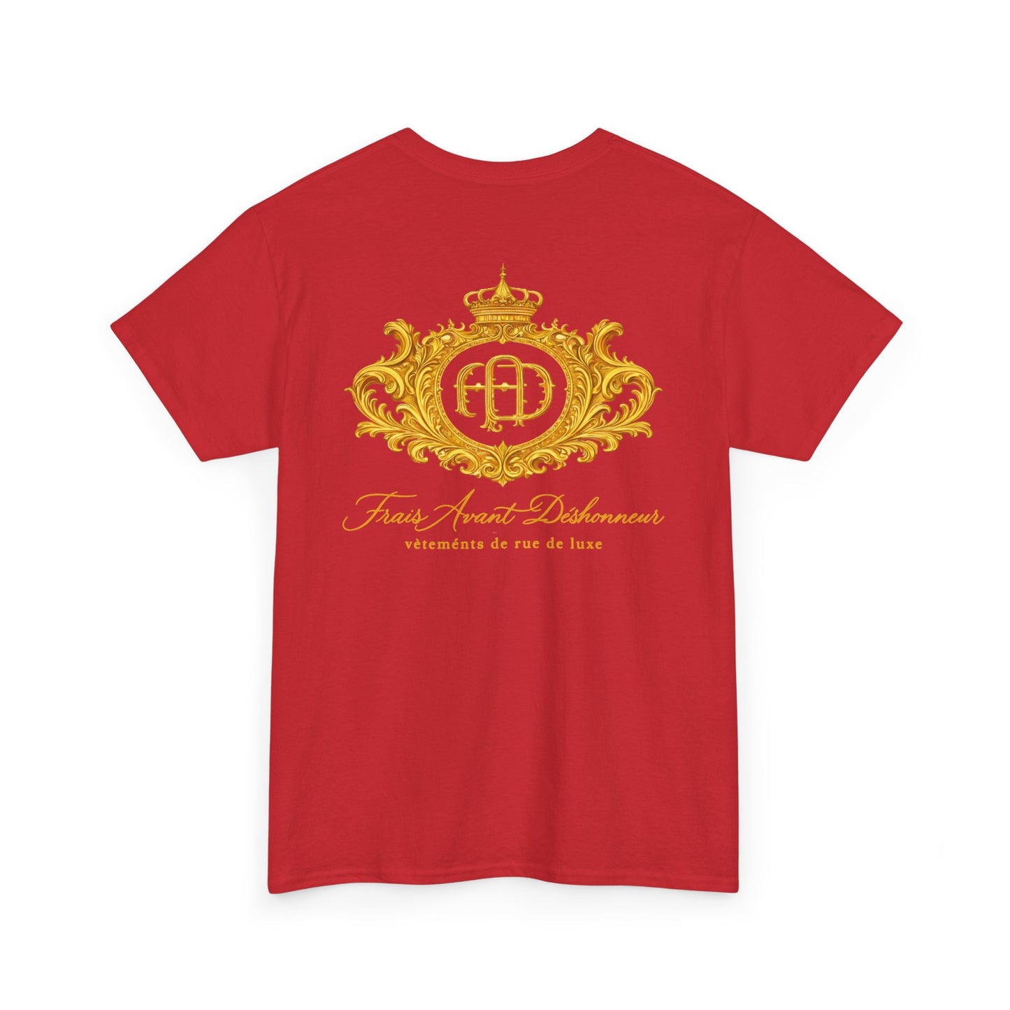 Crested Royal Emblem T-Shirt — Gold Vintage Coat of Arms Tee