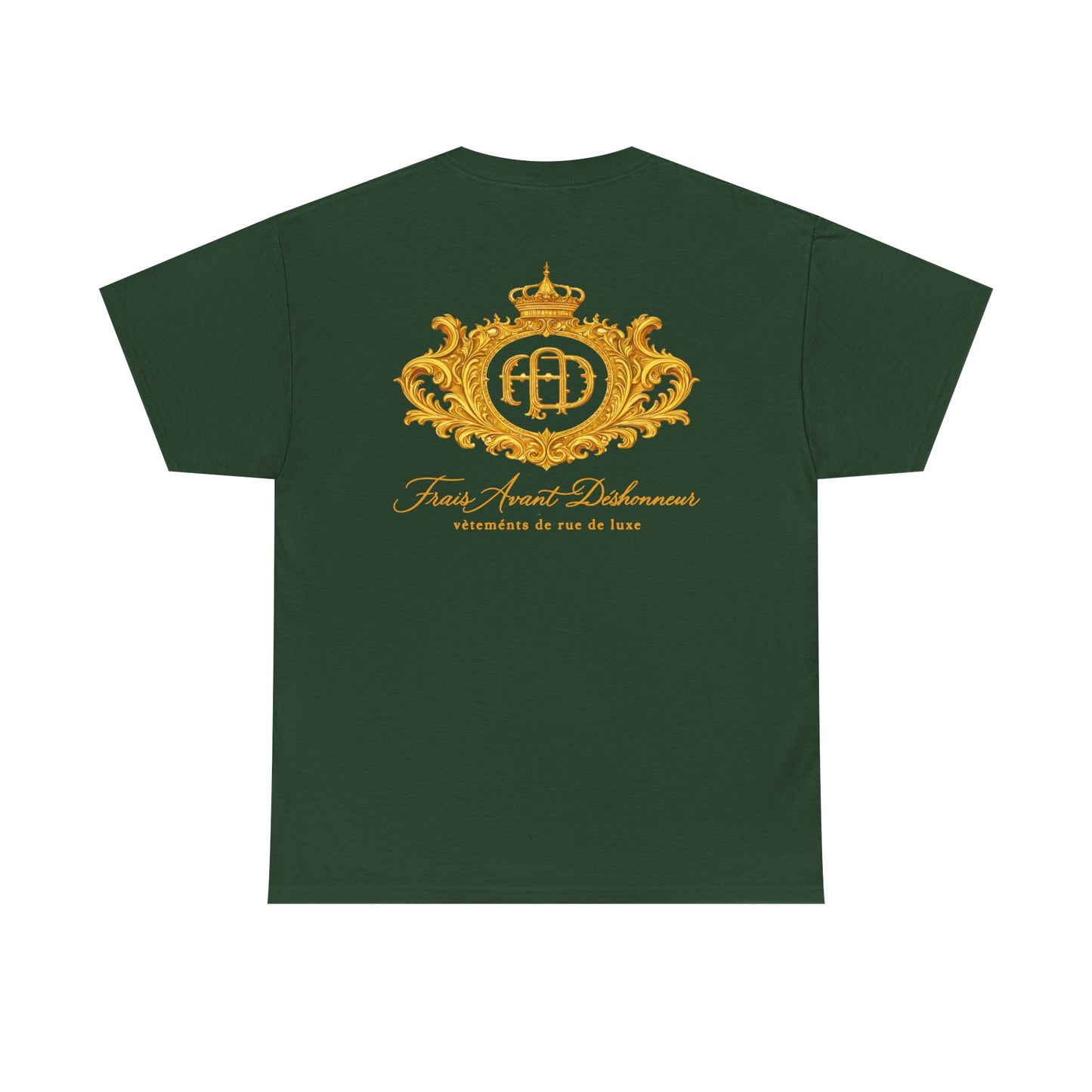 Crested Royal Emblem T-Shirt — Gold Vintage Coat of Arms Tee