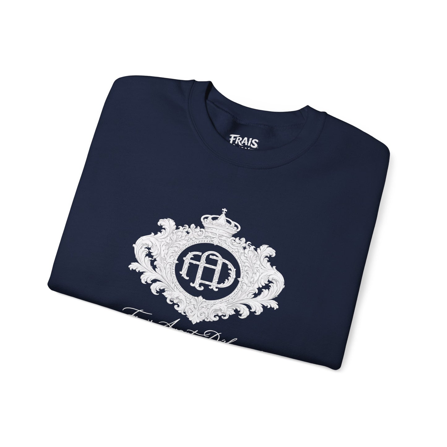 “Frais Avant Déshonneur”White FAD Crest Crewneck Sweatshirt