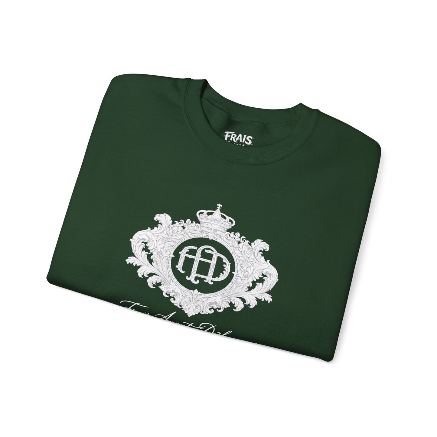 “Frais Avant Déshonneur”White FAD Crest Crewneck Sweatshirt
