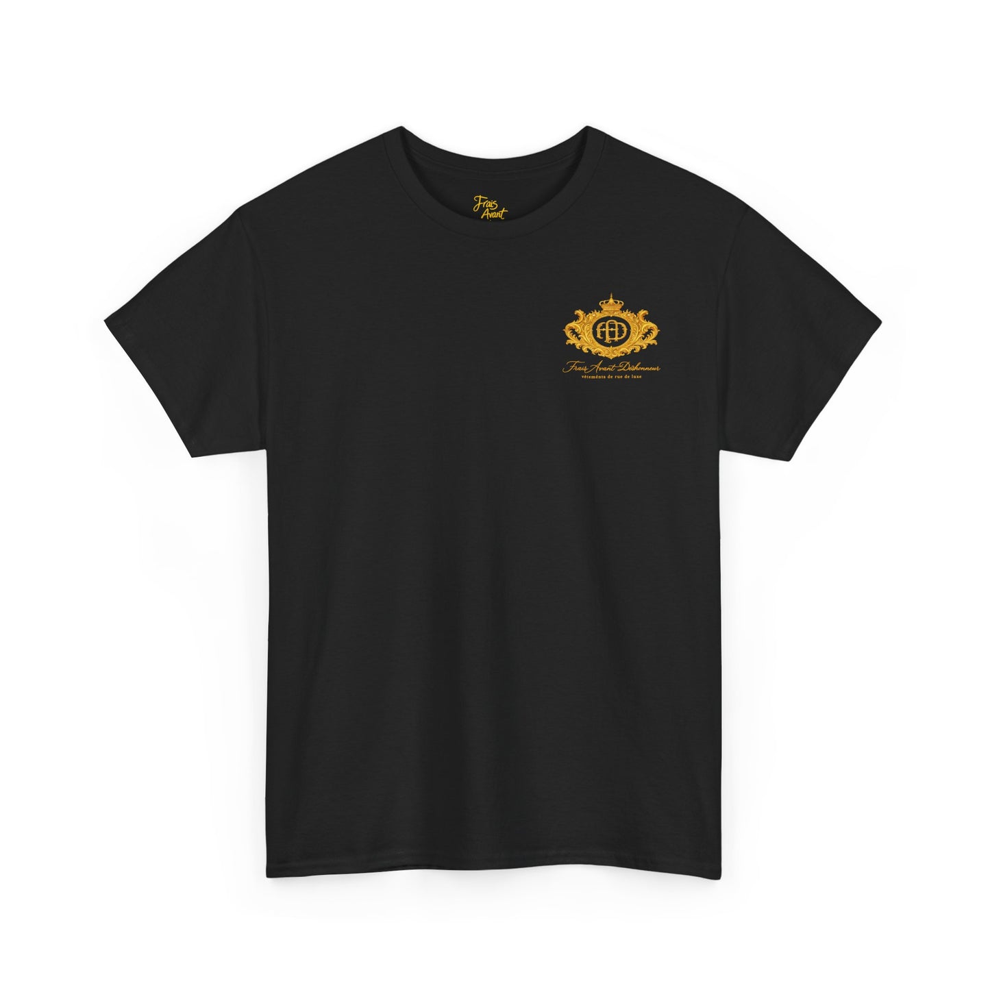 Crested Royal Emblem T-Shirt — Gold Vintage Coat of Arms Tee