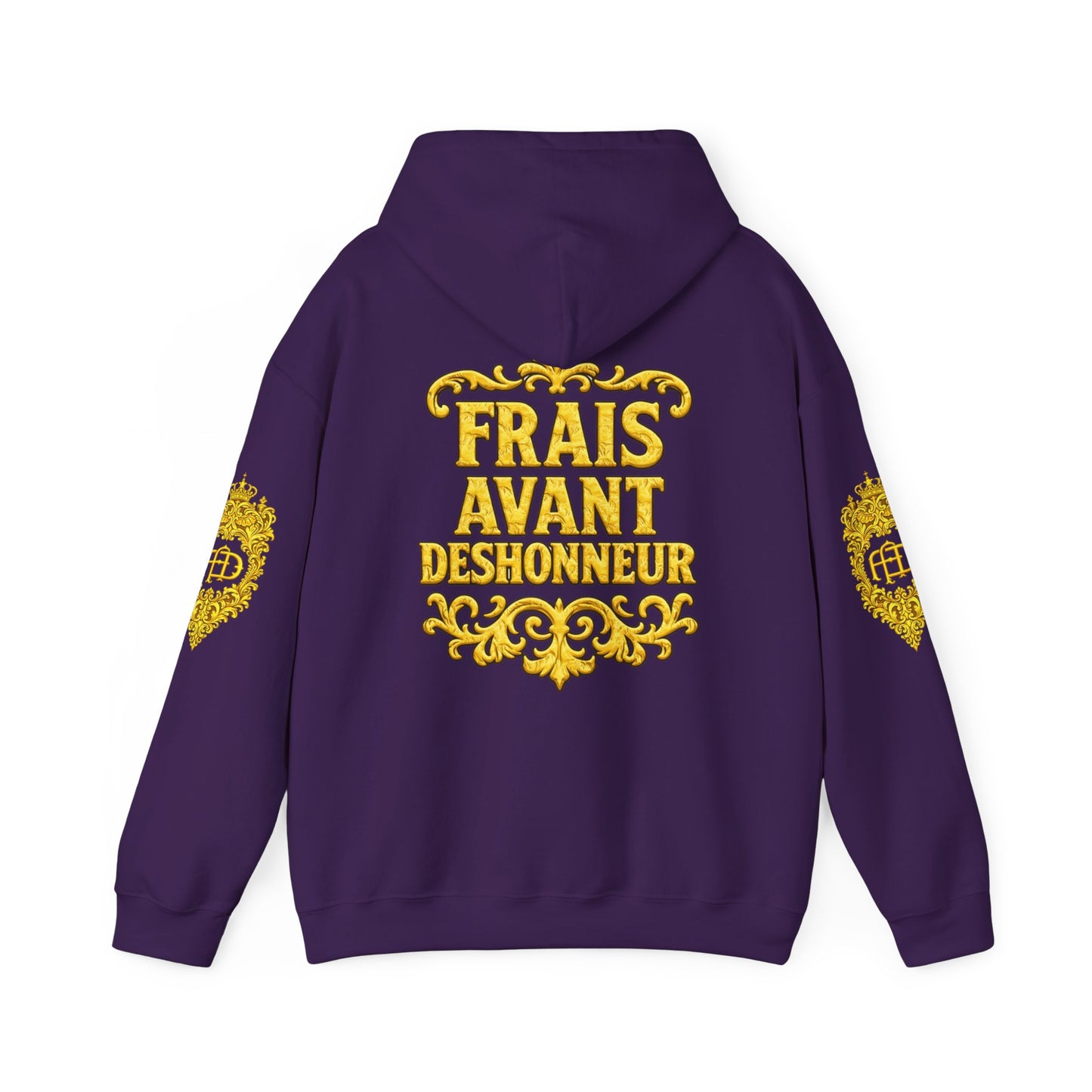 “Frais Avant Deshonneur” FAD Gold Crest Graphic Hoodie