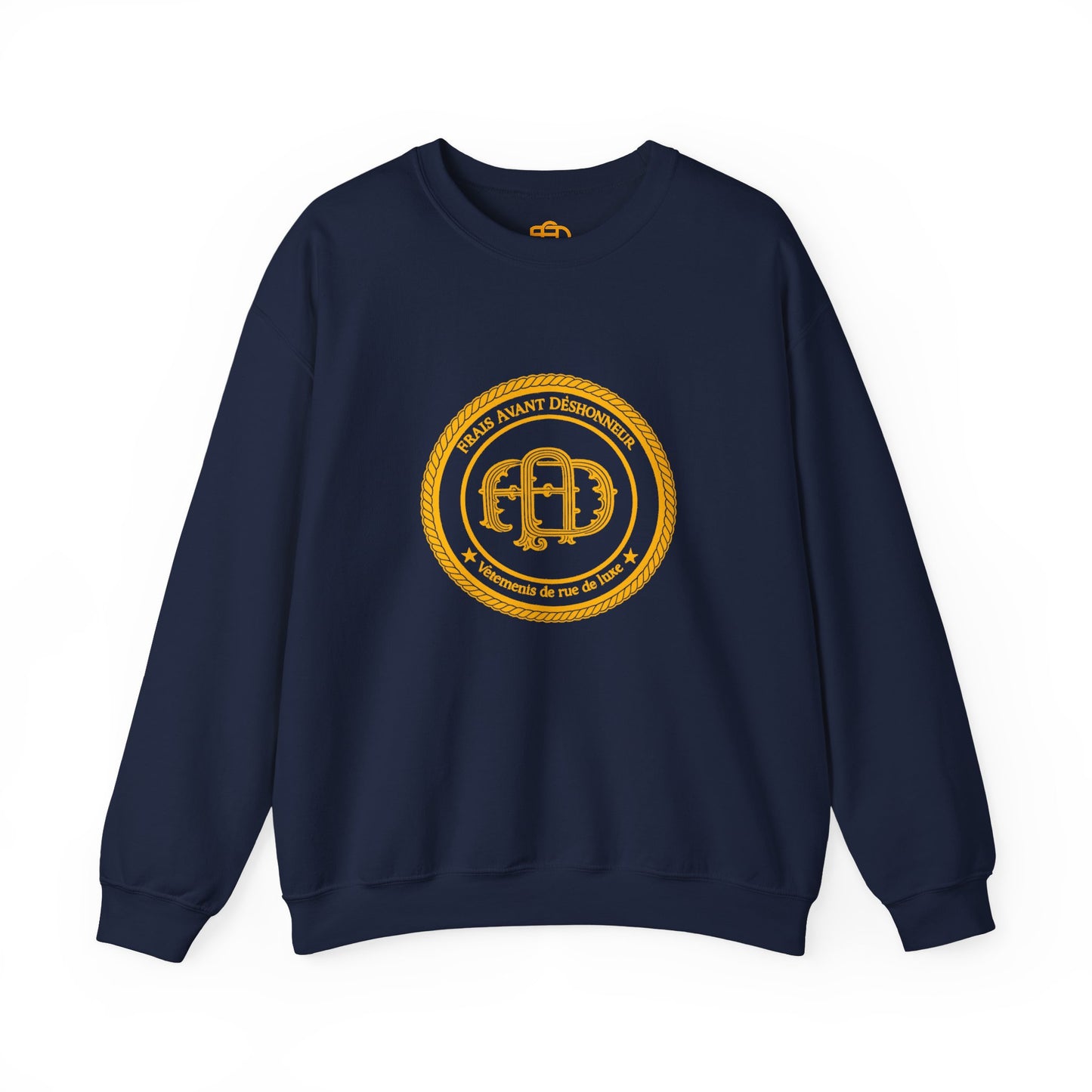 Gold Elephant Emblem Unisex Crewneck Sweatshirt, Cozy Gift, Casual Wear, Animal Lover Gift, Unique Fashion