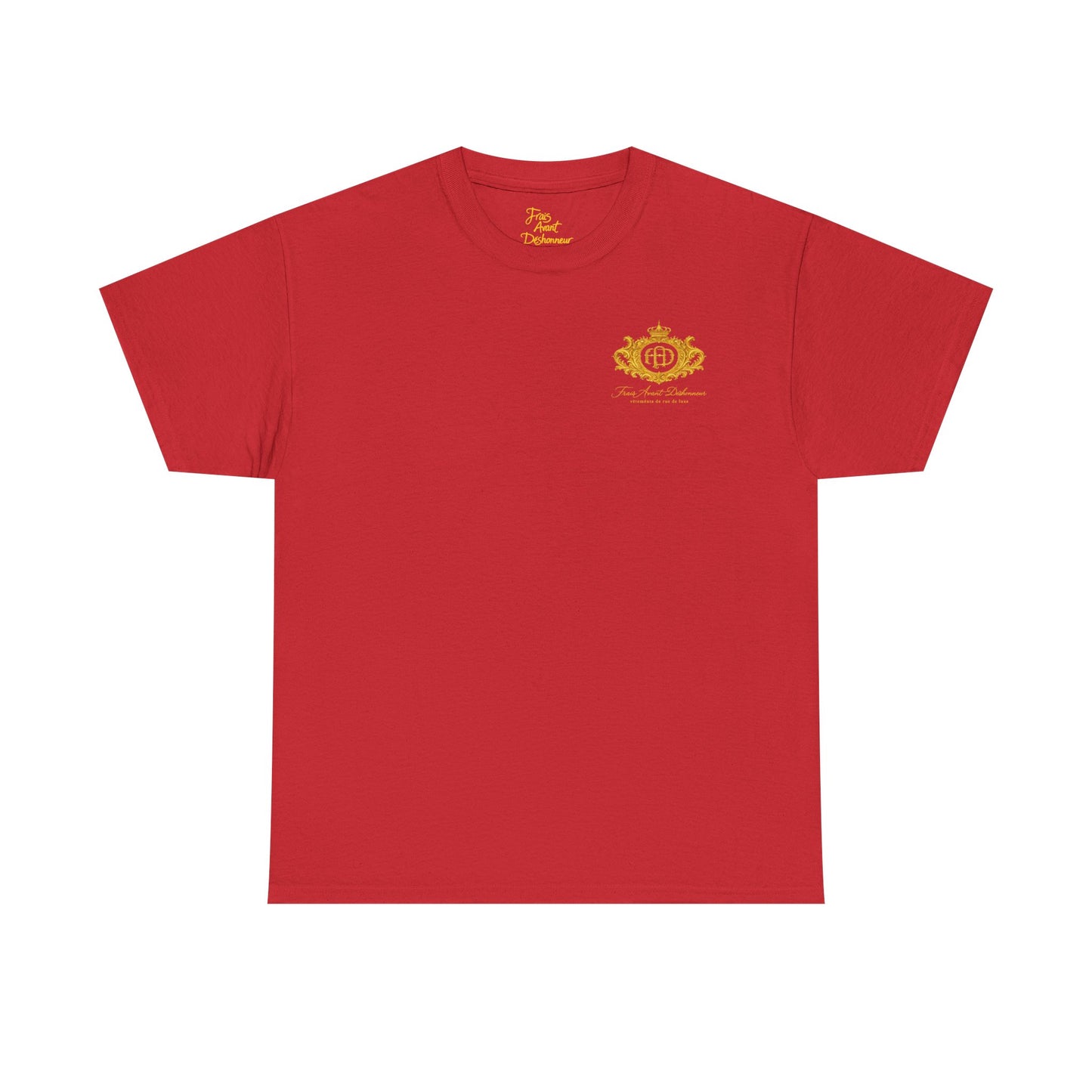 Crested Royal Emblem T-Shirt — Gold Vintage Coat of Arms Tee