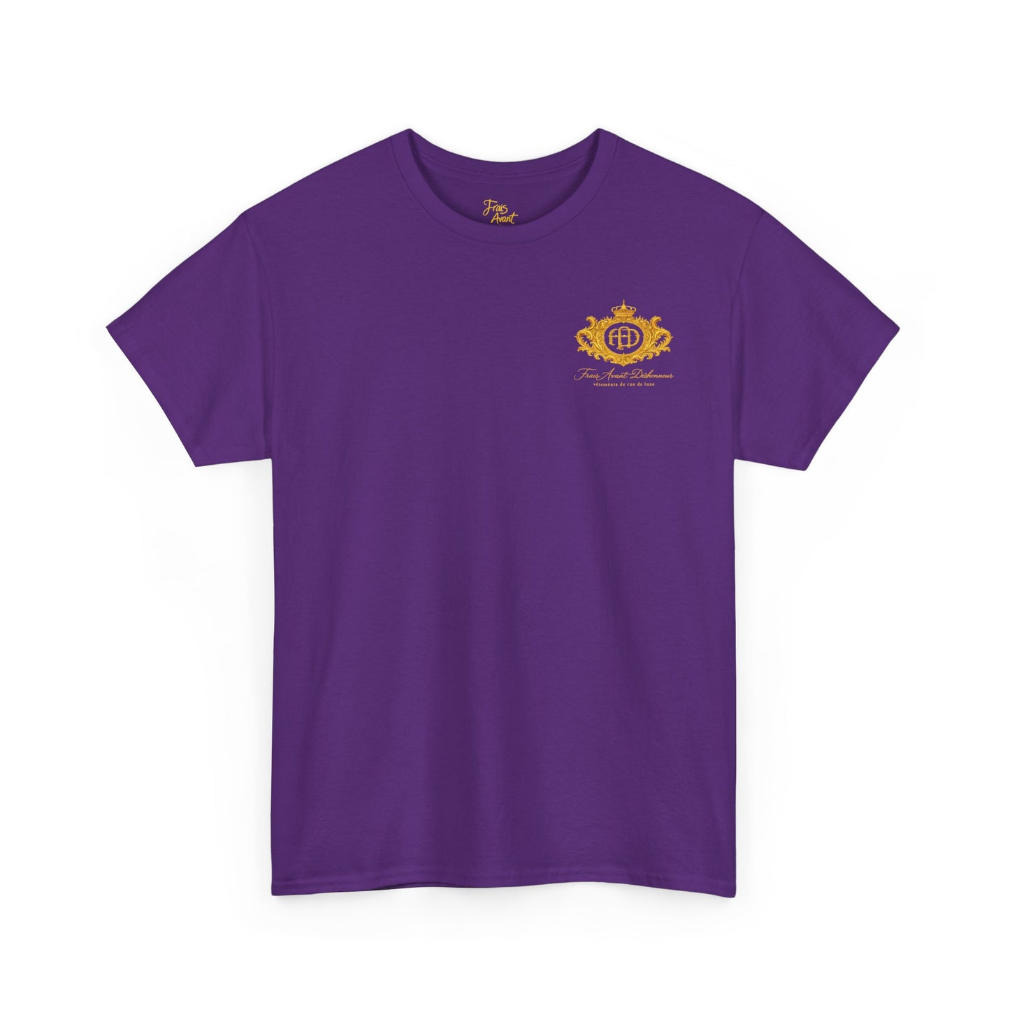 Crested Royal Emblem T-Shirt — Gold Vintage Coat of Arms Tee
