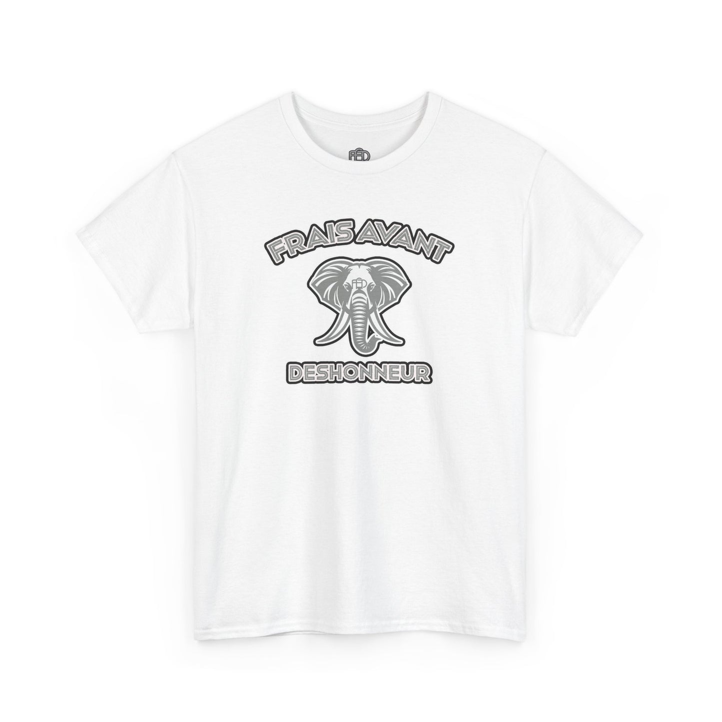 Frais Avant Déshonneur “L’éléphant dans la pièce” Tee (Silver & Black)
