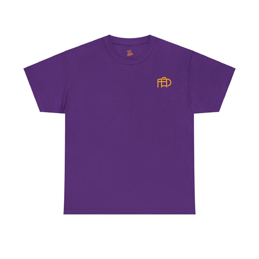 Purple FAD gold mono logo T