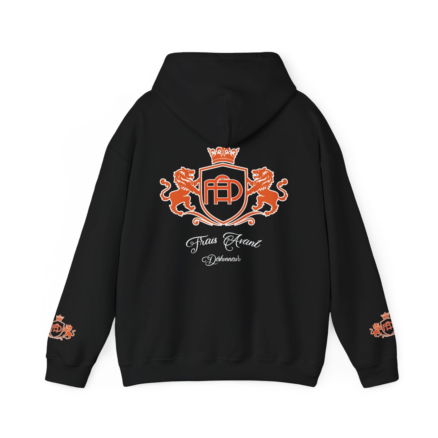 Black & Orange FAD logo hoodie