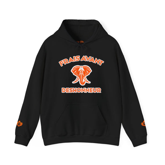 “L’éléphant dans la pièce” hoodie by Frais Avant Déshonneur