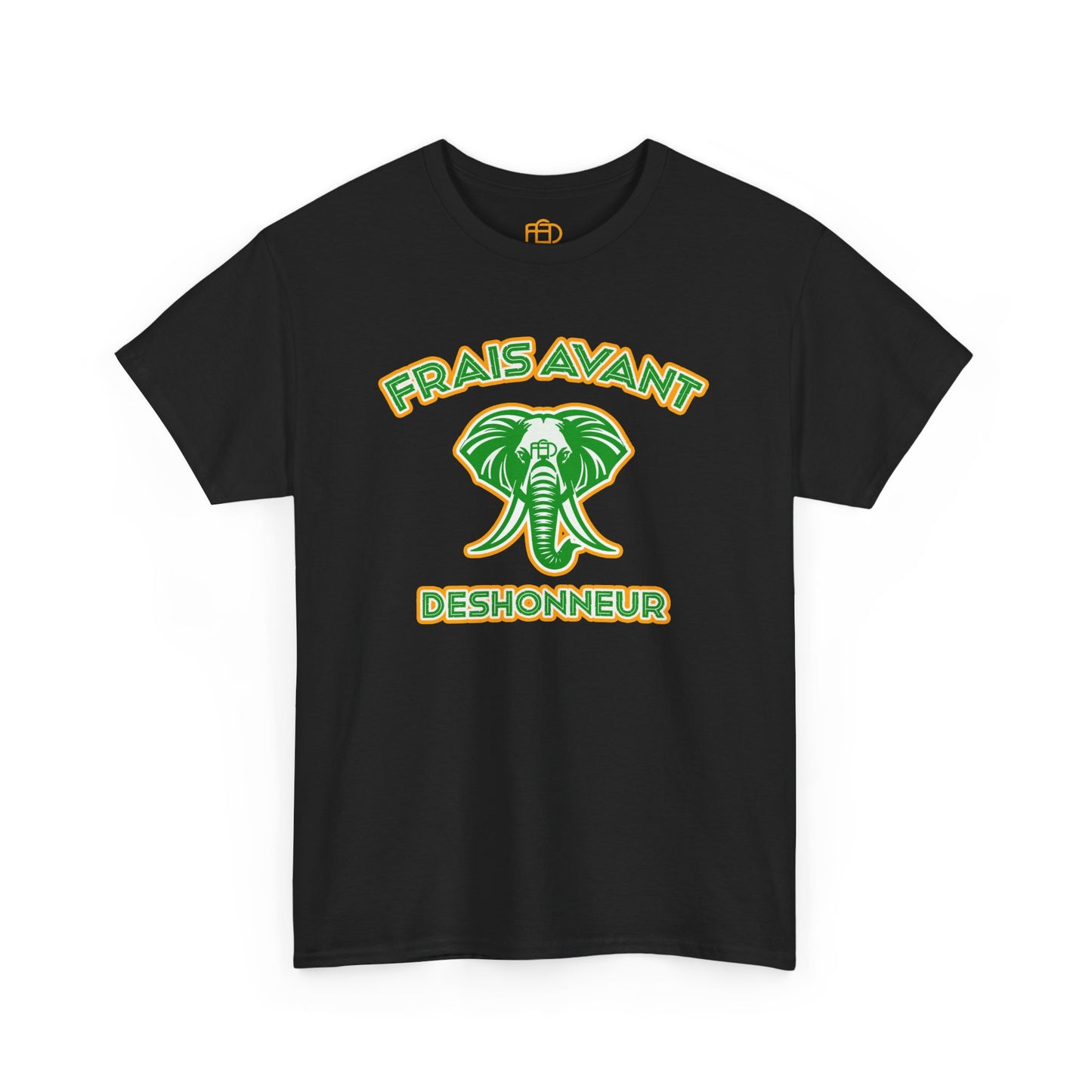 Frais Avant Déshonneur “L’éléphant dans la pièce” Tee (Green&Gold)