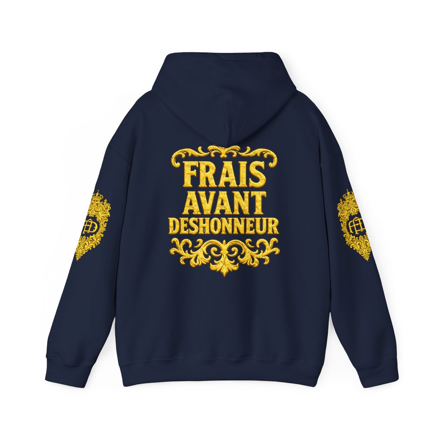 “Frais Avant Deshonneur” FAD Gold Crest Graphic Hoodie