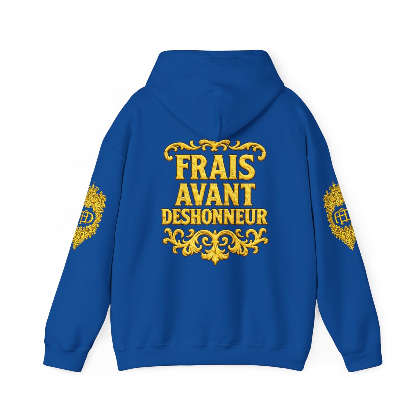 “Frais Avant Deshonneur” FAD Gold Crest Graphic Hoodie
