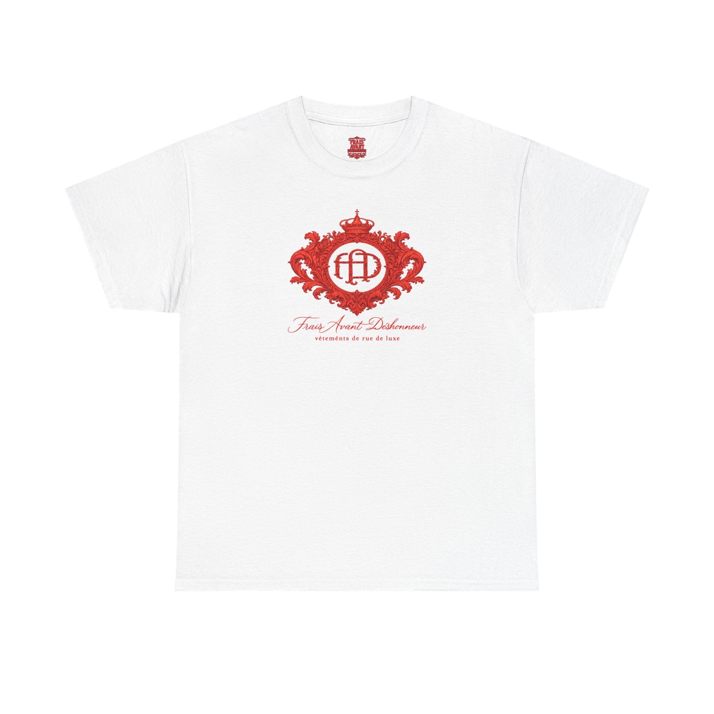 T-Shirt — "Frais Avant Déshonneur" FAD Crest Graphic Tee