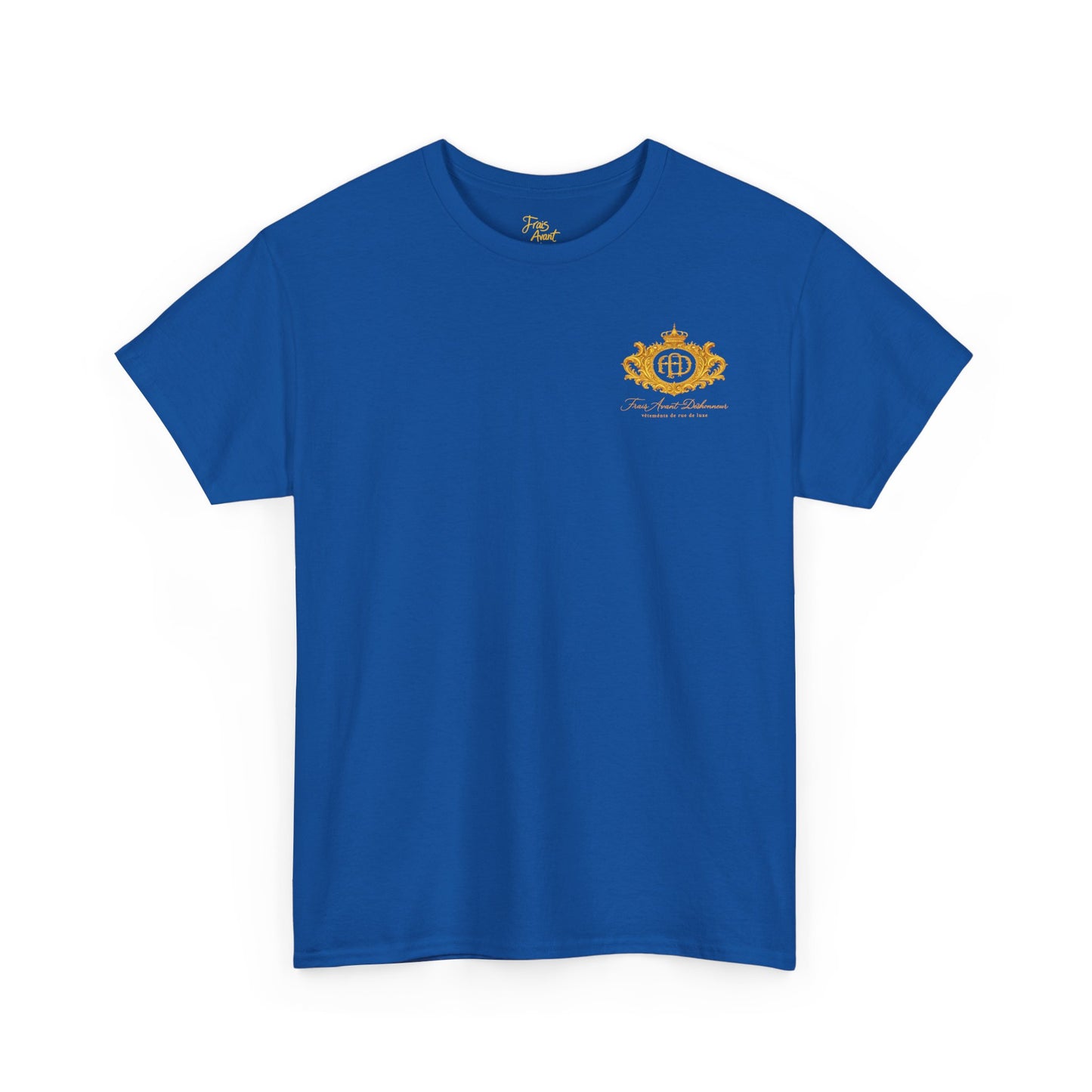 Crested Royal Emblem T-Shirt — Gold Vintage Coat of Arms Tee