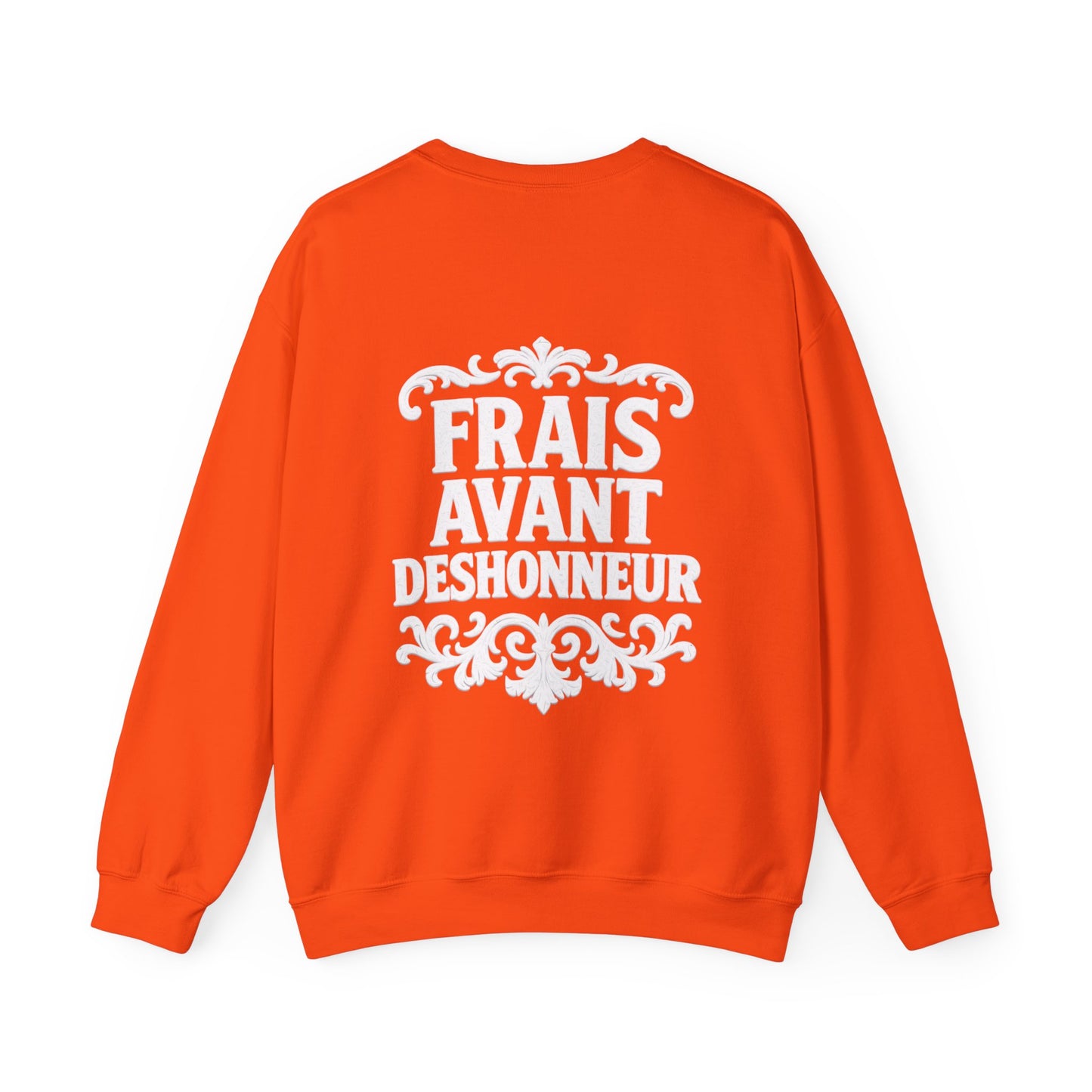 “Frais Avant Déshonneur”White FAD Crest Crewneck Sweatshirt