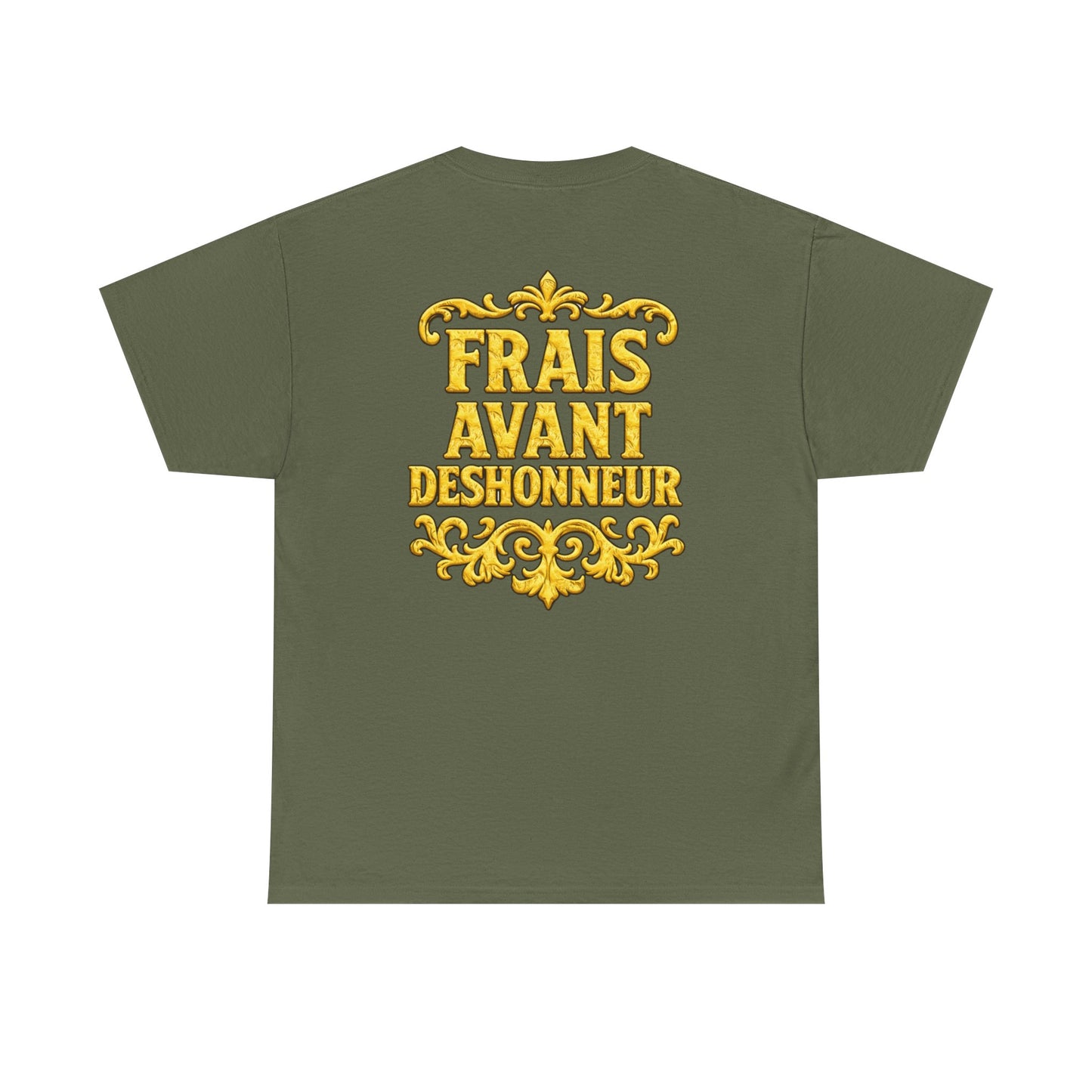 “Frais Avant Déshonneur" FAD Crest Graphic Tee