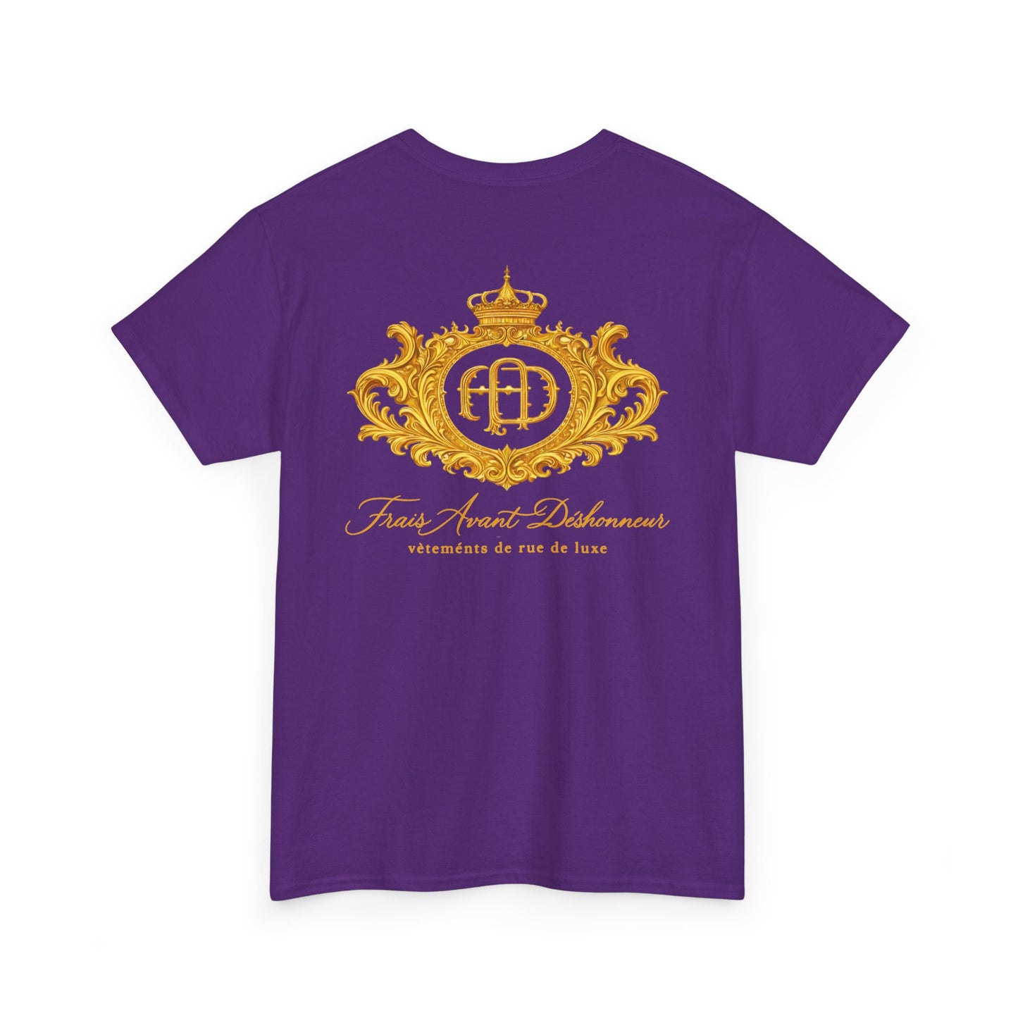 Crested Royal Emblem T-Shirt — Gold Vintage Coat of Arms Tee
