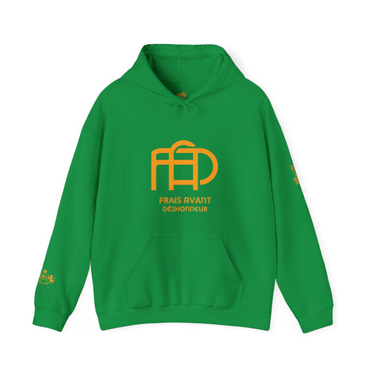 Green&Gold FAD mono logo hoodie