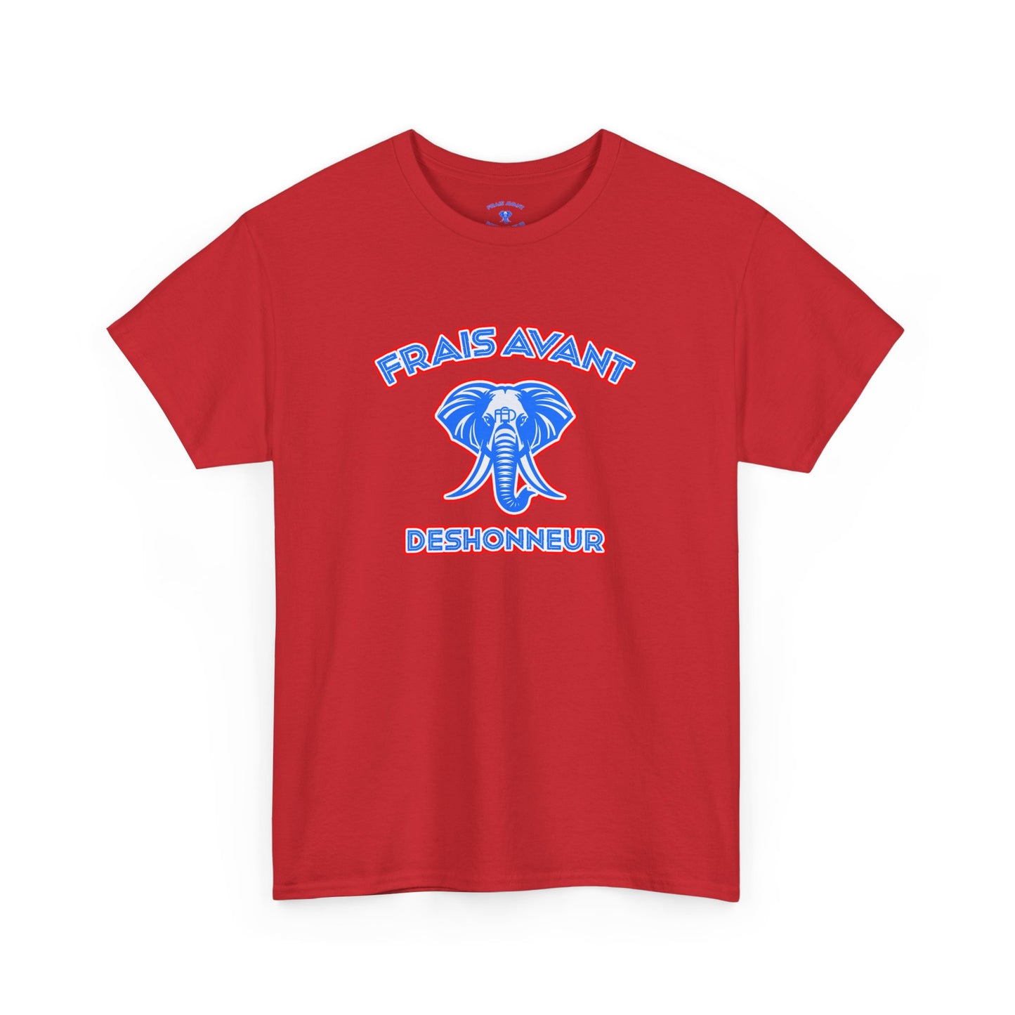 Frais Avant Déshonneur “L’éléphant dans la pièce” Tee (Red,white,blue)