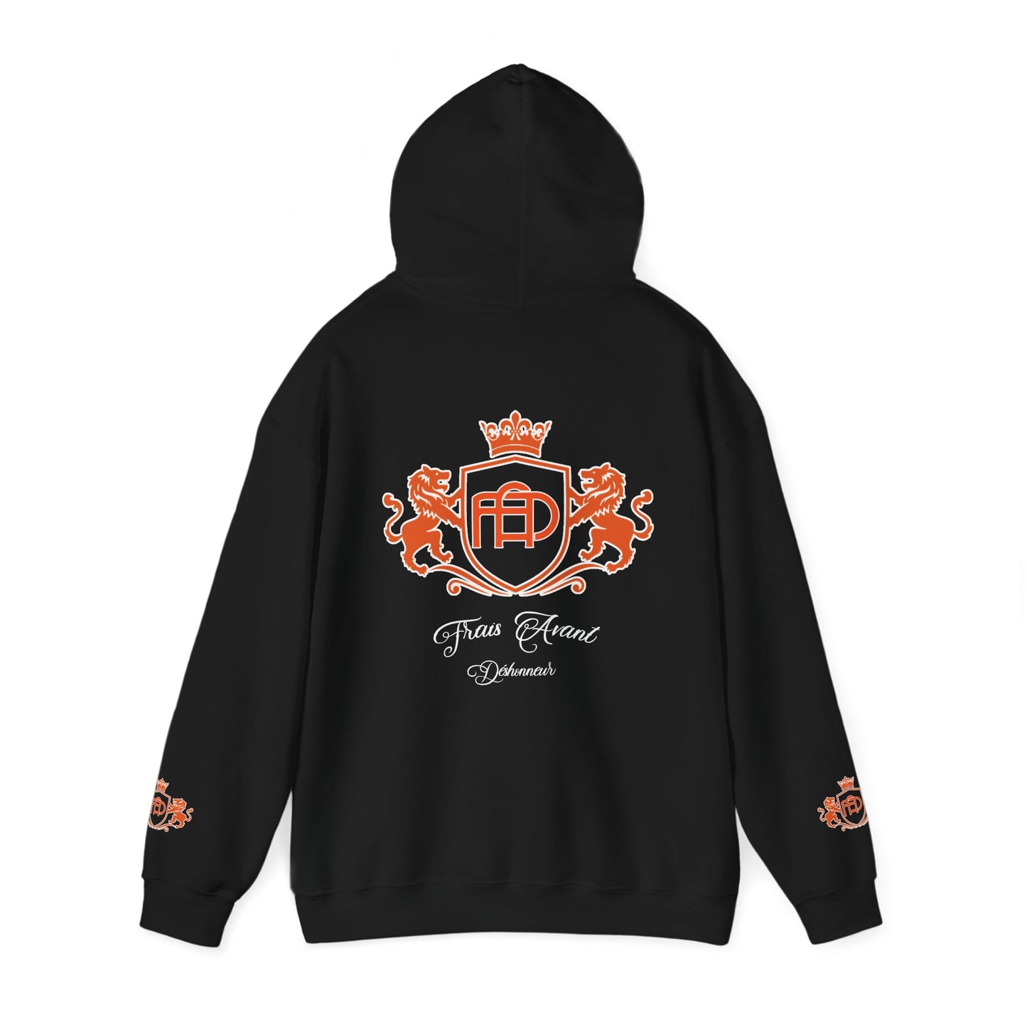 Black & Orange FAD logo hoodie