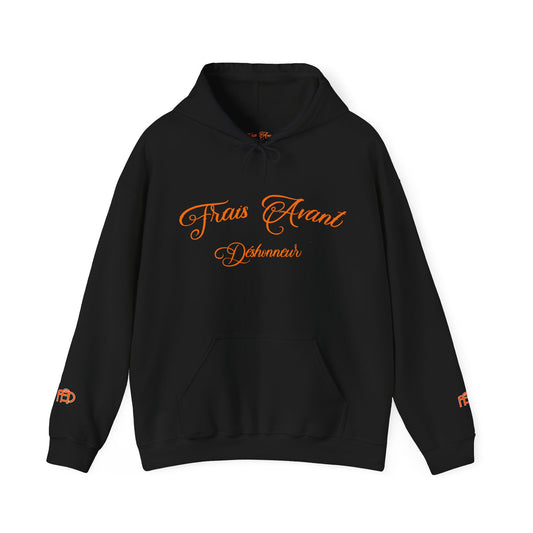 Black & Orange FRAIS AVANT DÉSHONNEUR Hoodie