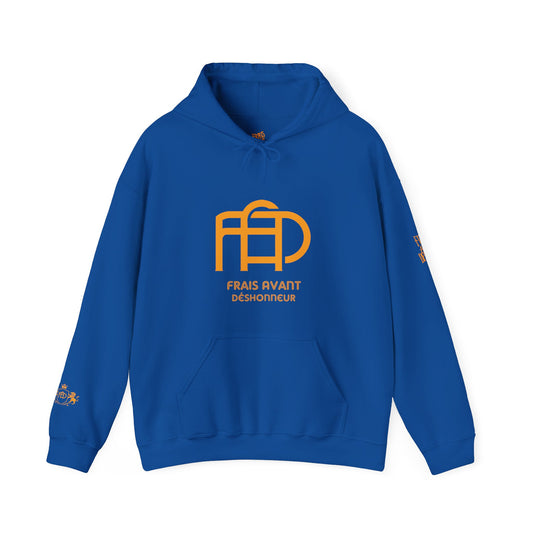 Royal & Gold FAD mono logo hoodie