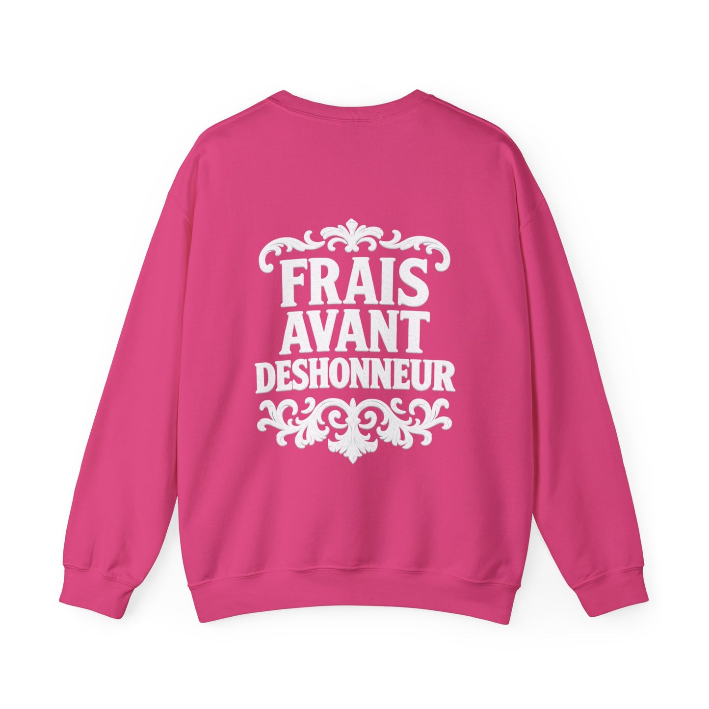 “Frais Avant Déshonneur”White FAD Crest Crewneck Sweatshirt