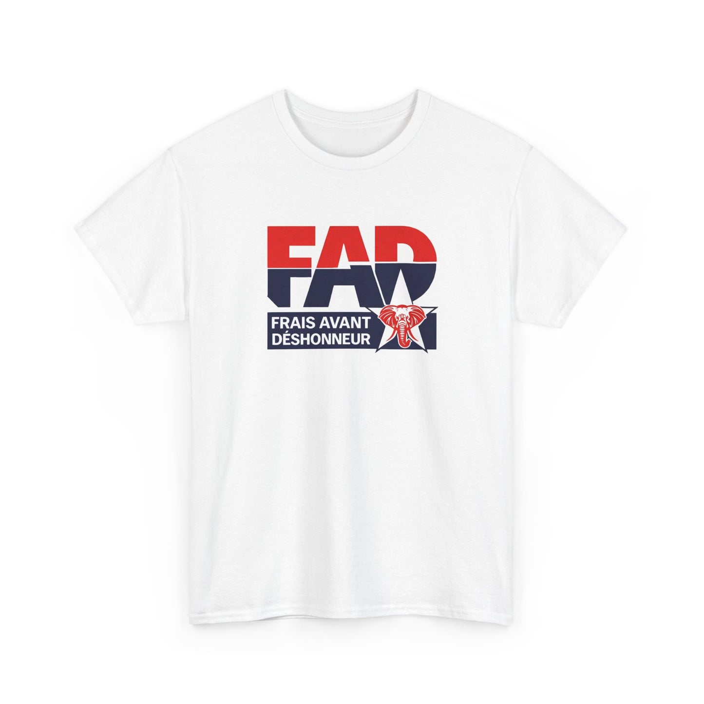 FAD French Crest Tee – "Frais Avant Déshonneur" Vintage-Style Graphic T-Shirt