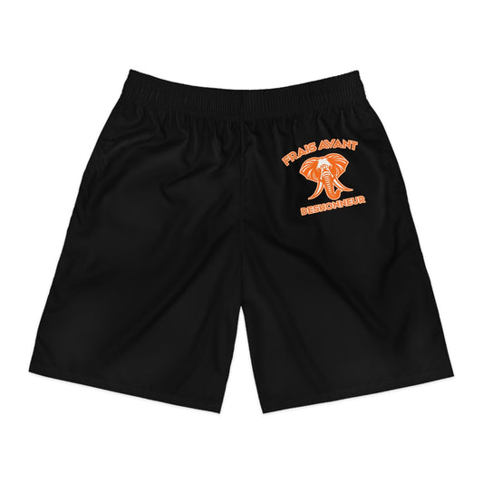 FAD Men's Jogger Shorts (Black&Orange)