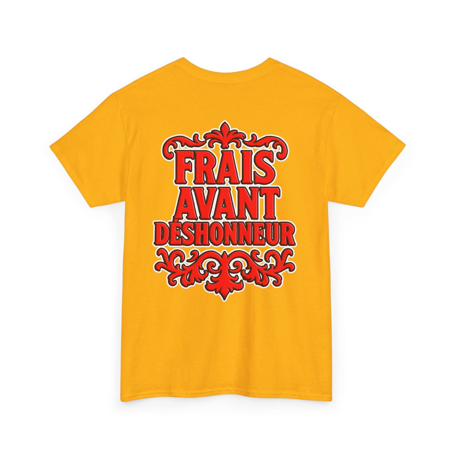 T-Shirt — "Frais Avant Déshonneur" FAD Crest Graphic Tee