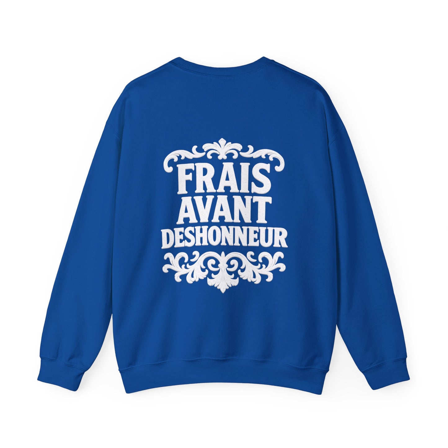 “Frais Avant Déshonneur”White FAD Crest Crewneck Sweatshirt