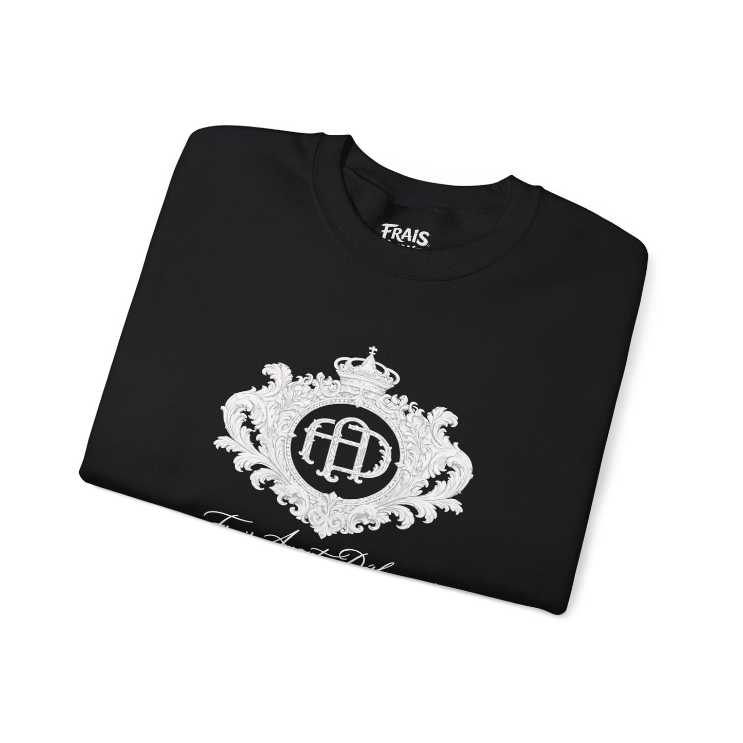 “Frais Avant Déshonneur”White FAD Crest Crewneck Sweatshirt