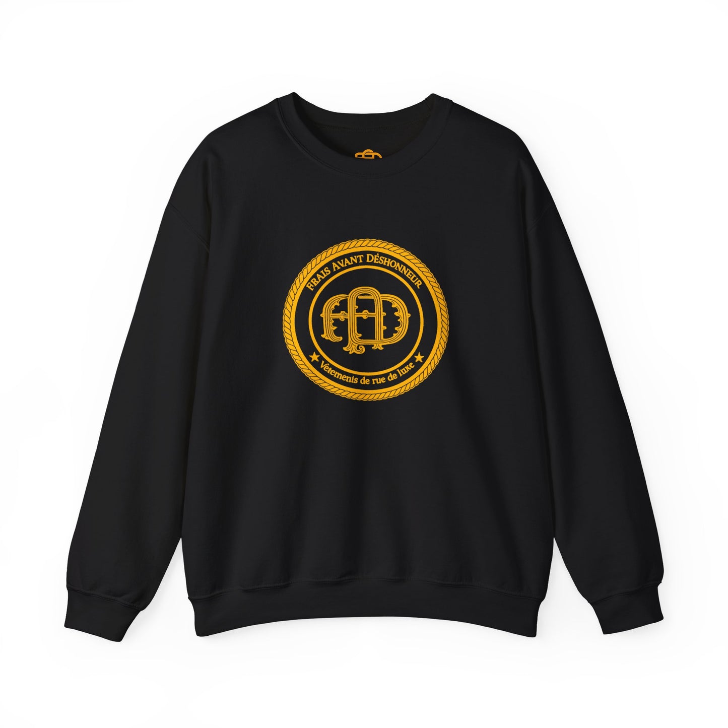 Gold Elephant Emblem Unisex Crewneck Sweatshirt, Cozy Gift, Casual Wear, Animal Lover Gift, Unique Fashion