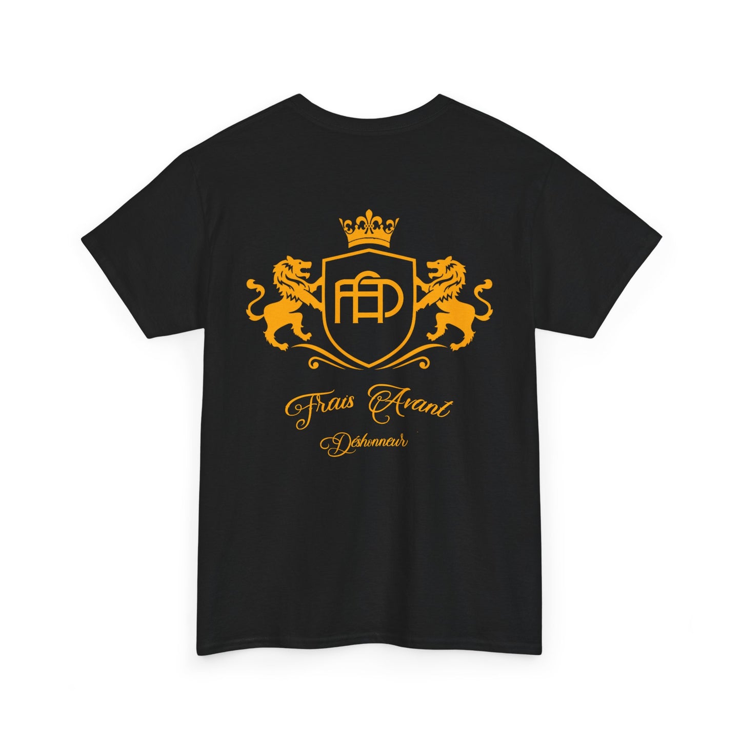 Black FAD T gold mono logo T
