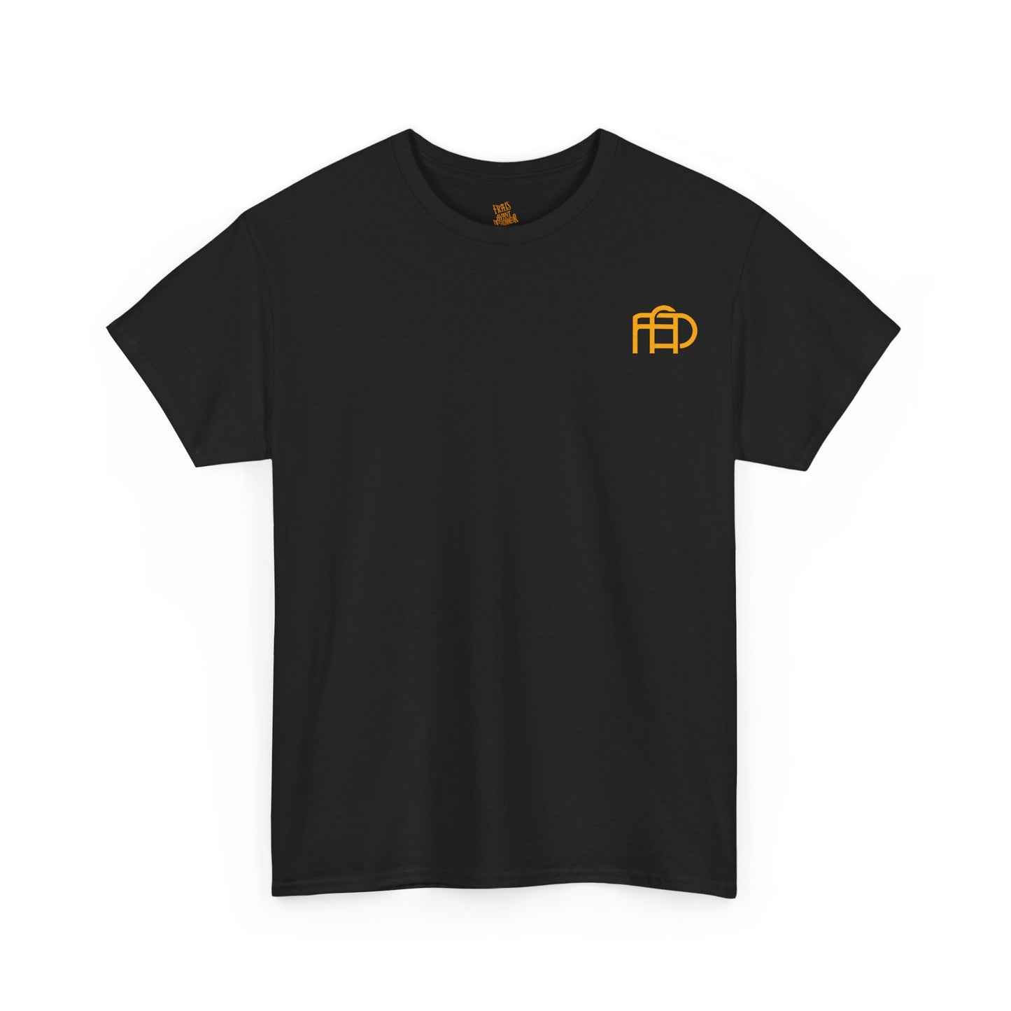 Black FAD T gold mono logo T
