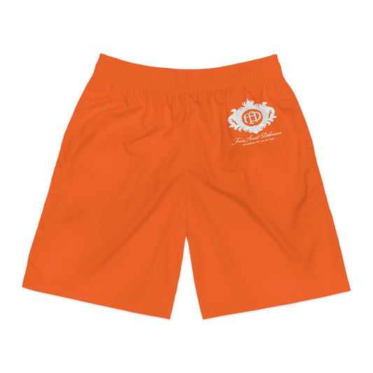 Frais Avant Déshonneur Men's Jogger Shorts with white logo (Orange)