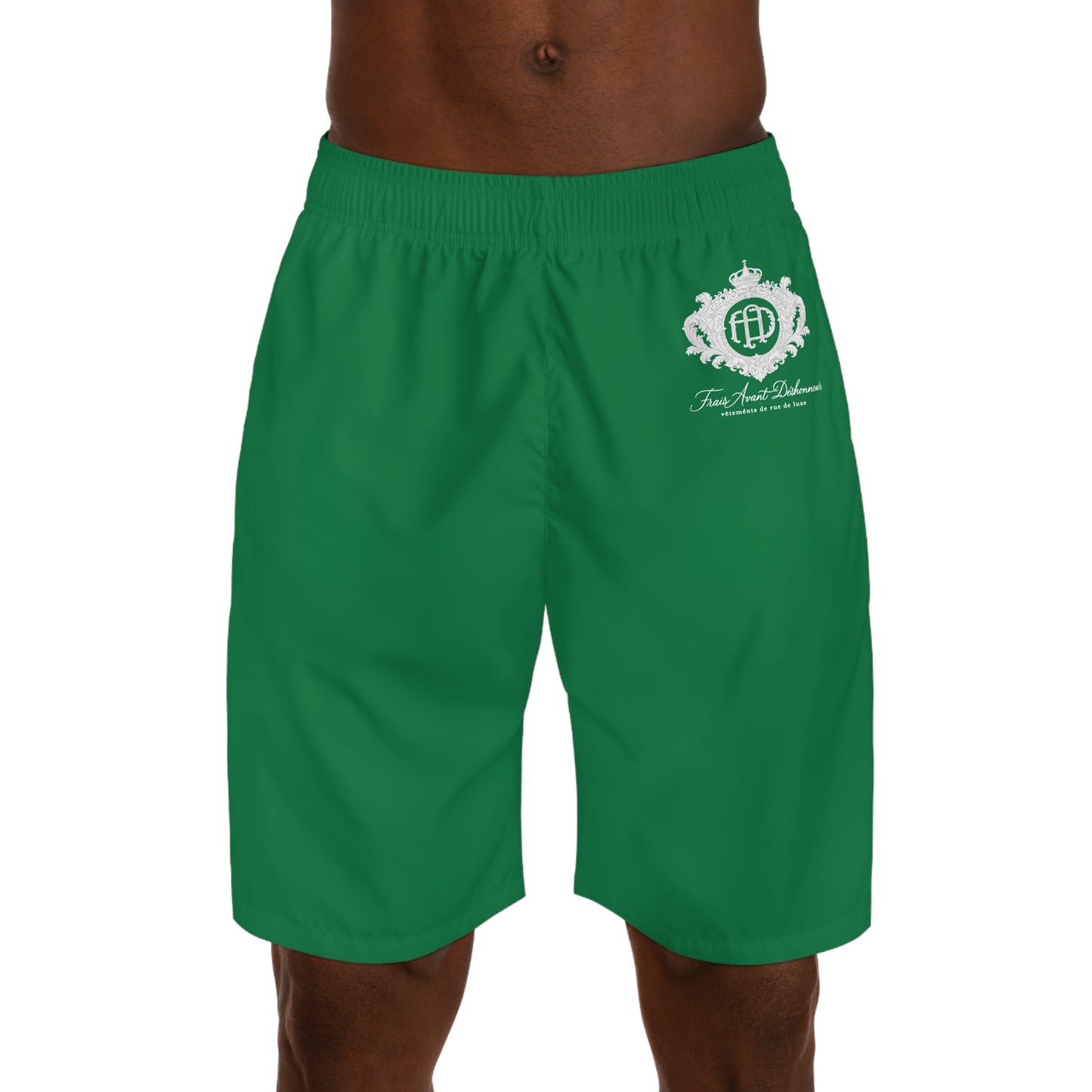 Frais Avant Déshonneur Men's Jogger Shorts with white logo (Green)