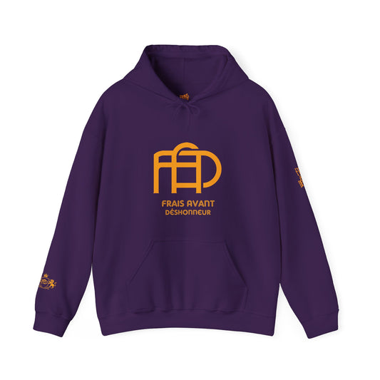 Purple FAD hoody with Gold mono logo