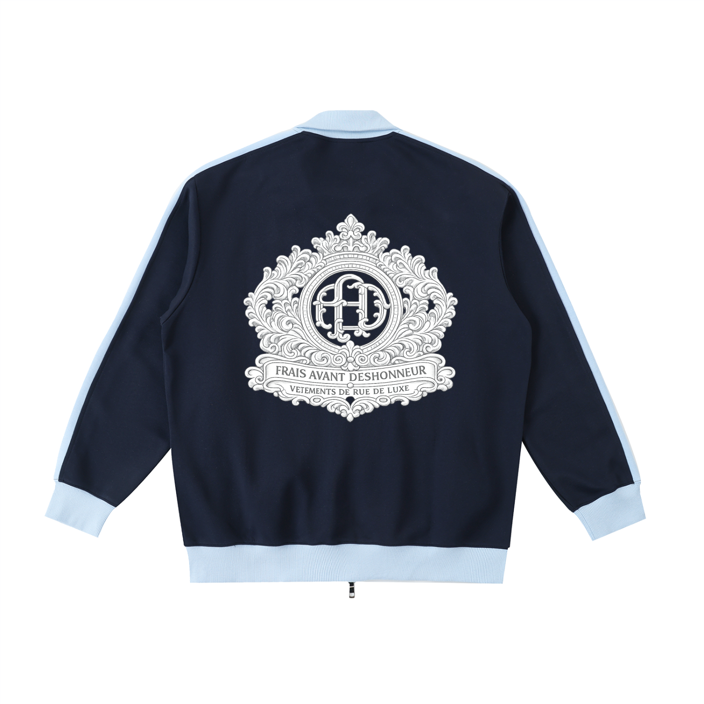 Contrast Trim Stand Collar Jacket