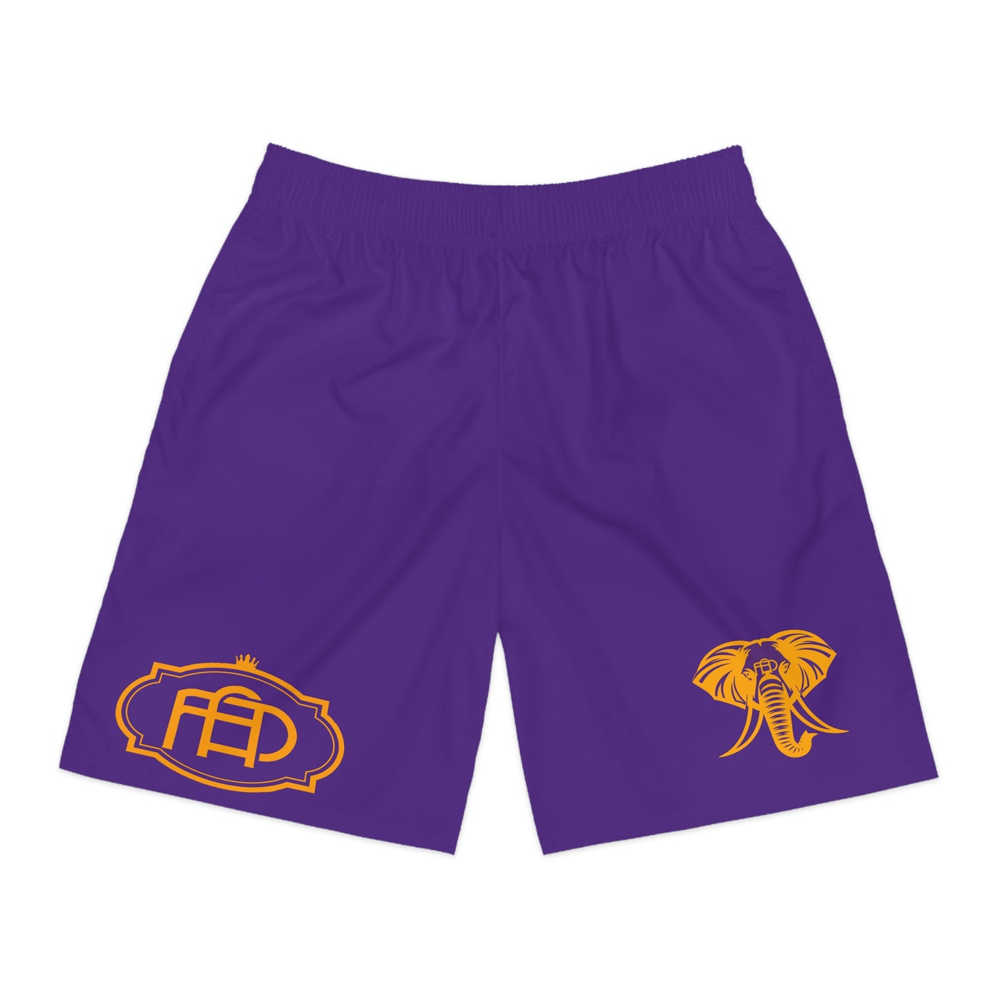 Purple N Gold FAD mens jogger shorts