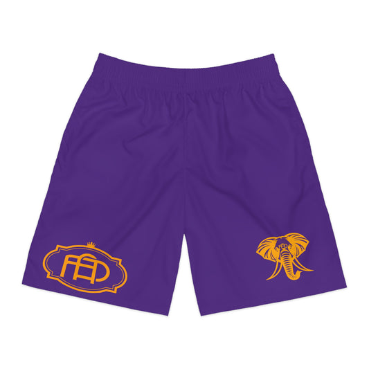 Purple N Gold FAD mens jogger shorts