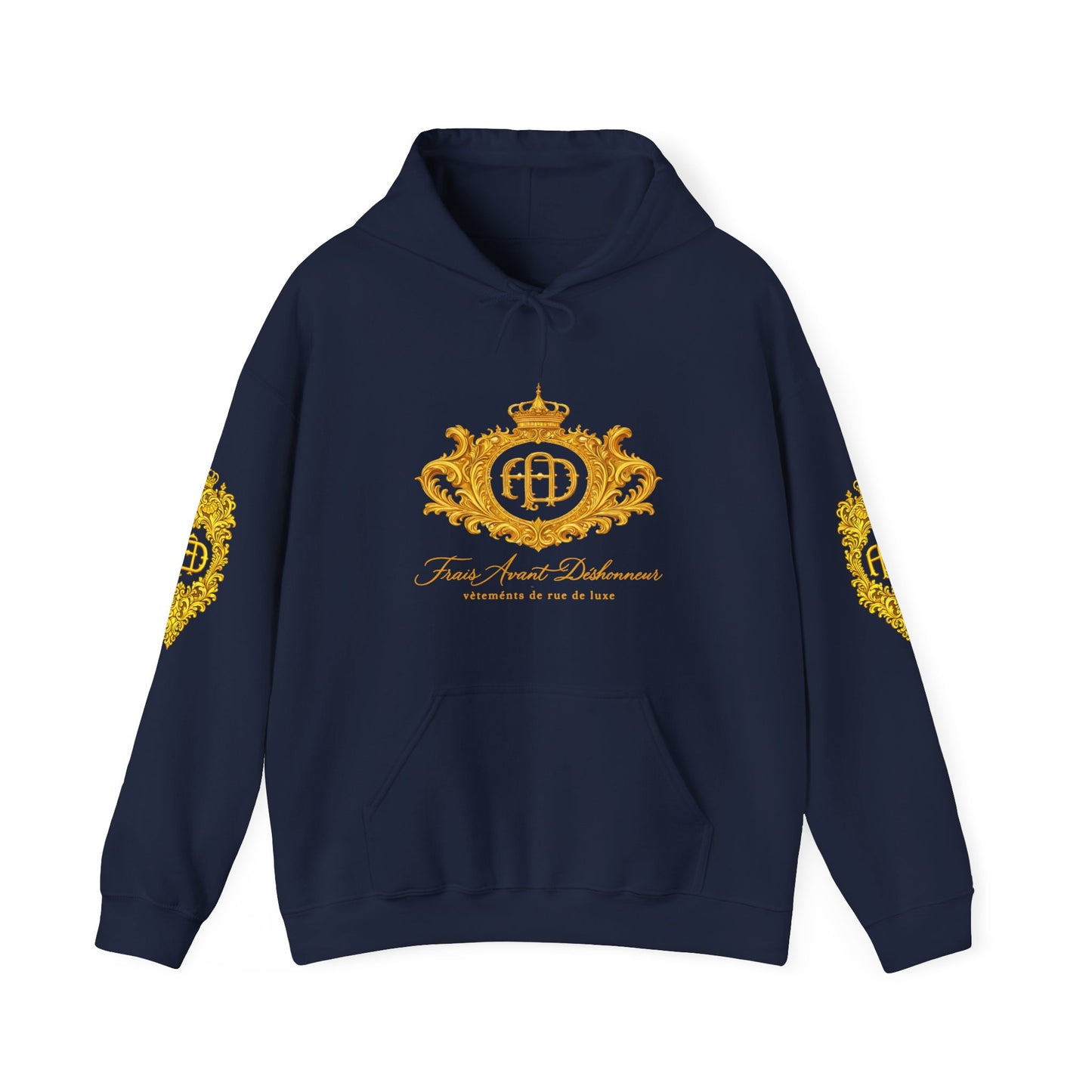 “Frais Avant Deshonneur” FAD Gold Crest Graphic Hoodie