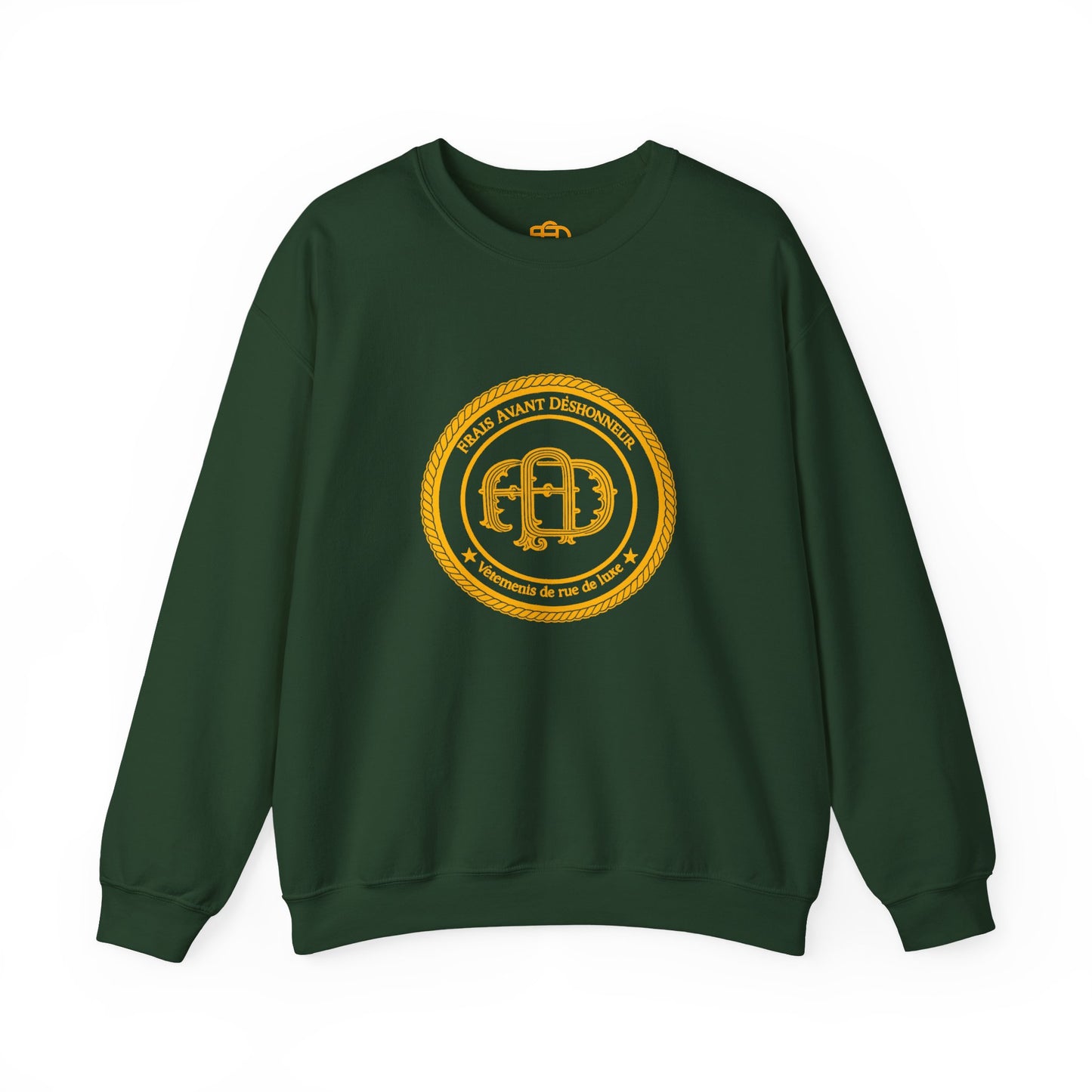 Gold Elephant Emblem Unisex Crewneck Sweatshirt, Cozy Gift, Casual Wear, Animal Lover Gift, Unique Fashion