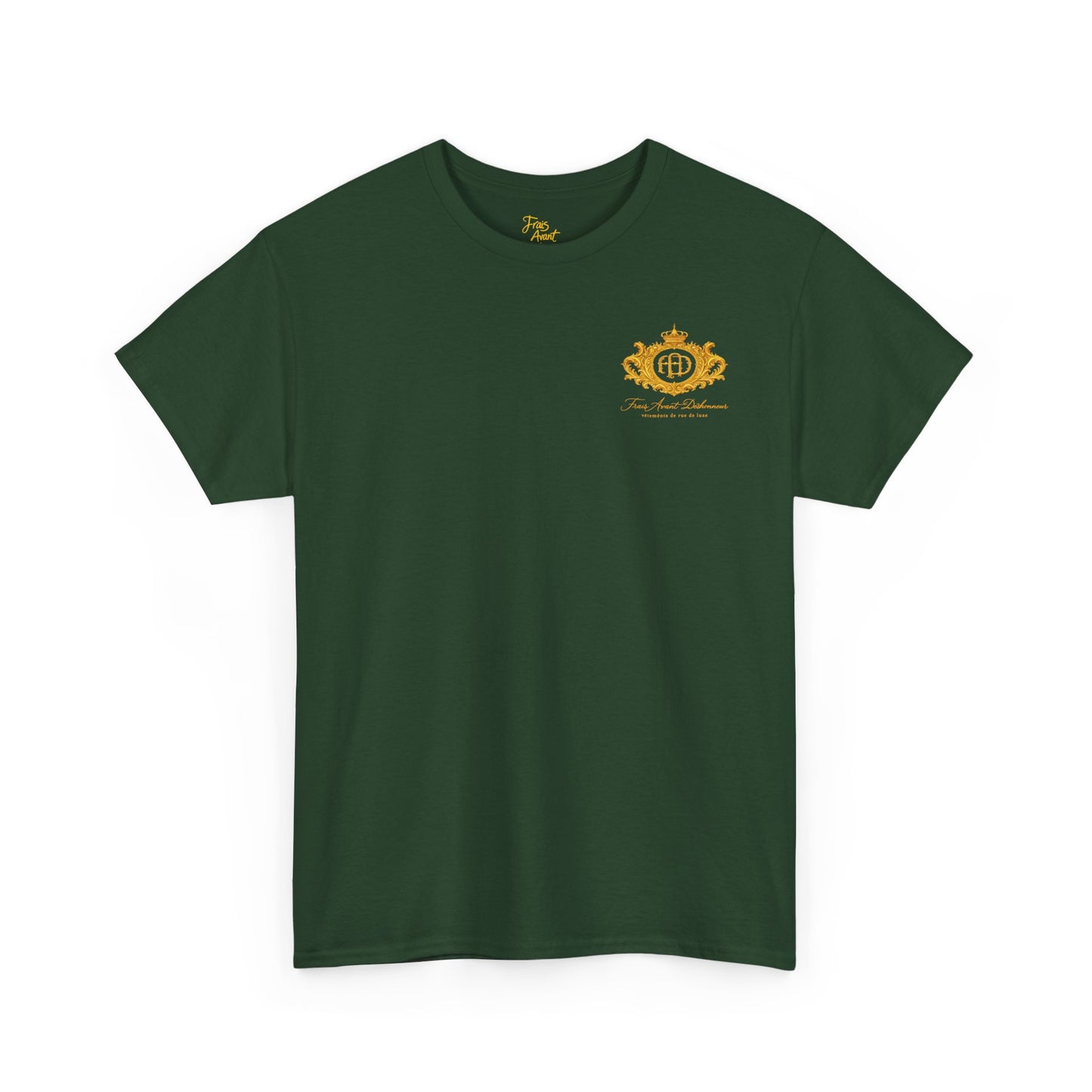 Crested Royal Emblem T-Shirt — Gold Vintage Coat of Arms Tee