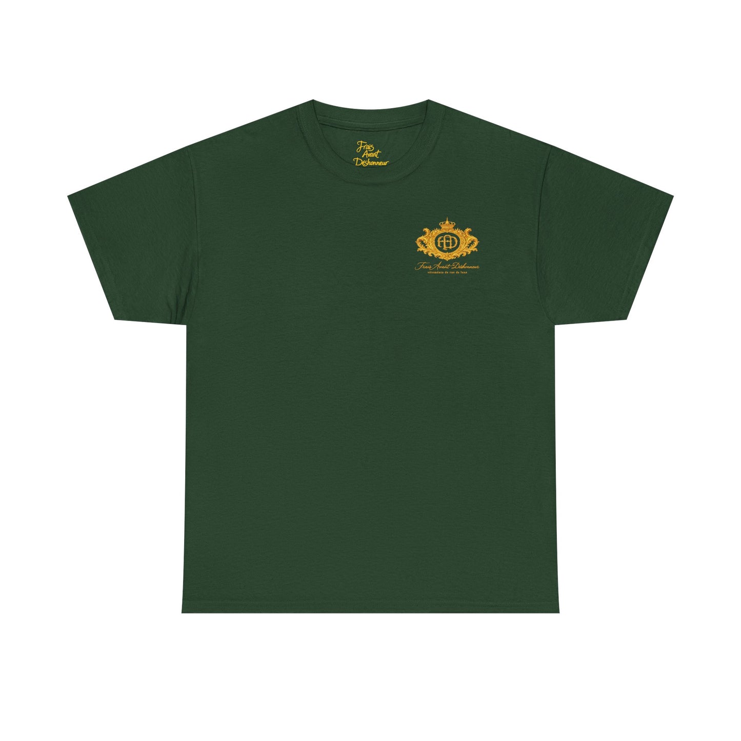 Crested Royal Emblem T-Shirt — Gold Vintage Coat of Arms Tee