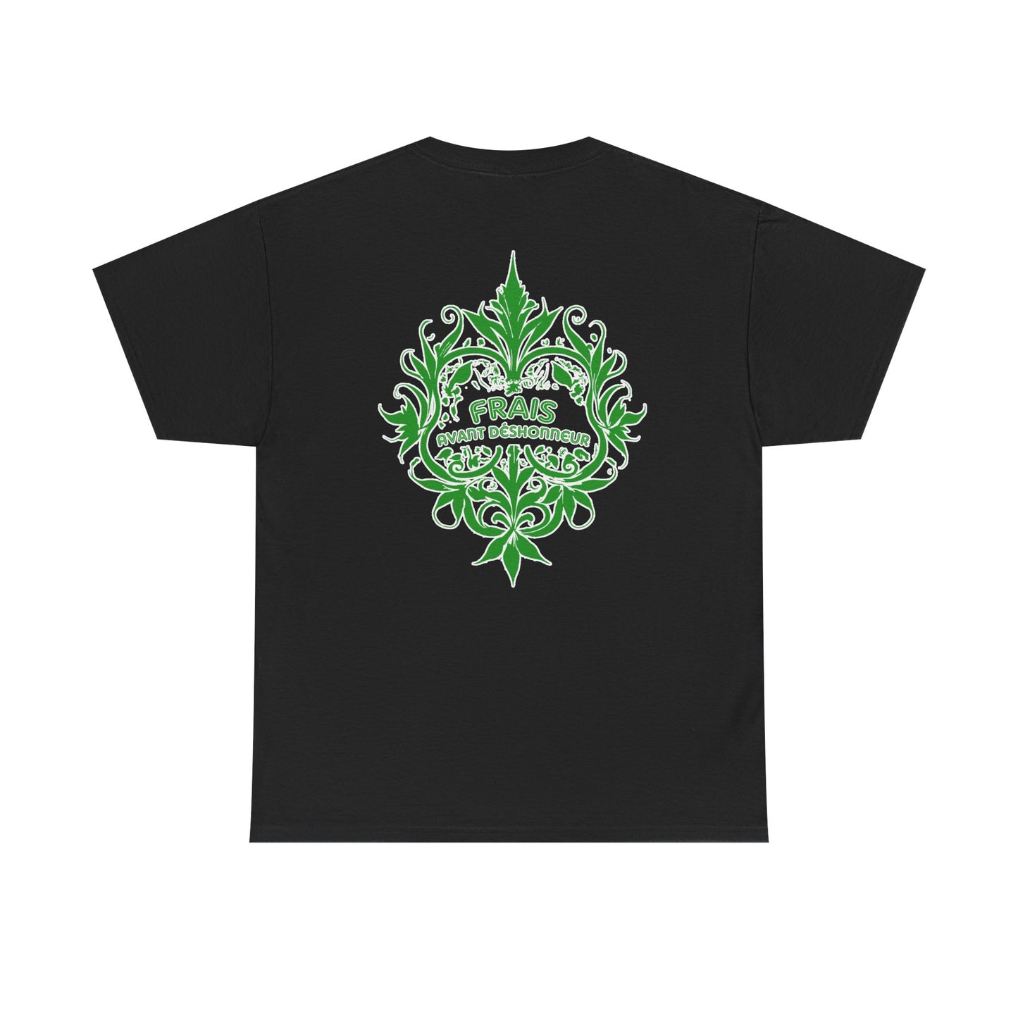 Frais Avant Déshonneur
 “L’éléphant dans la pièce” Tee (Green logo)